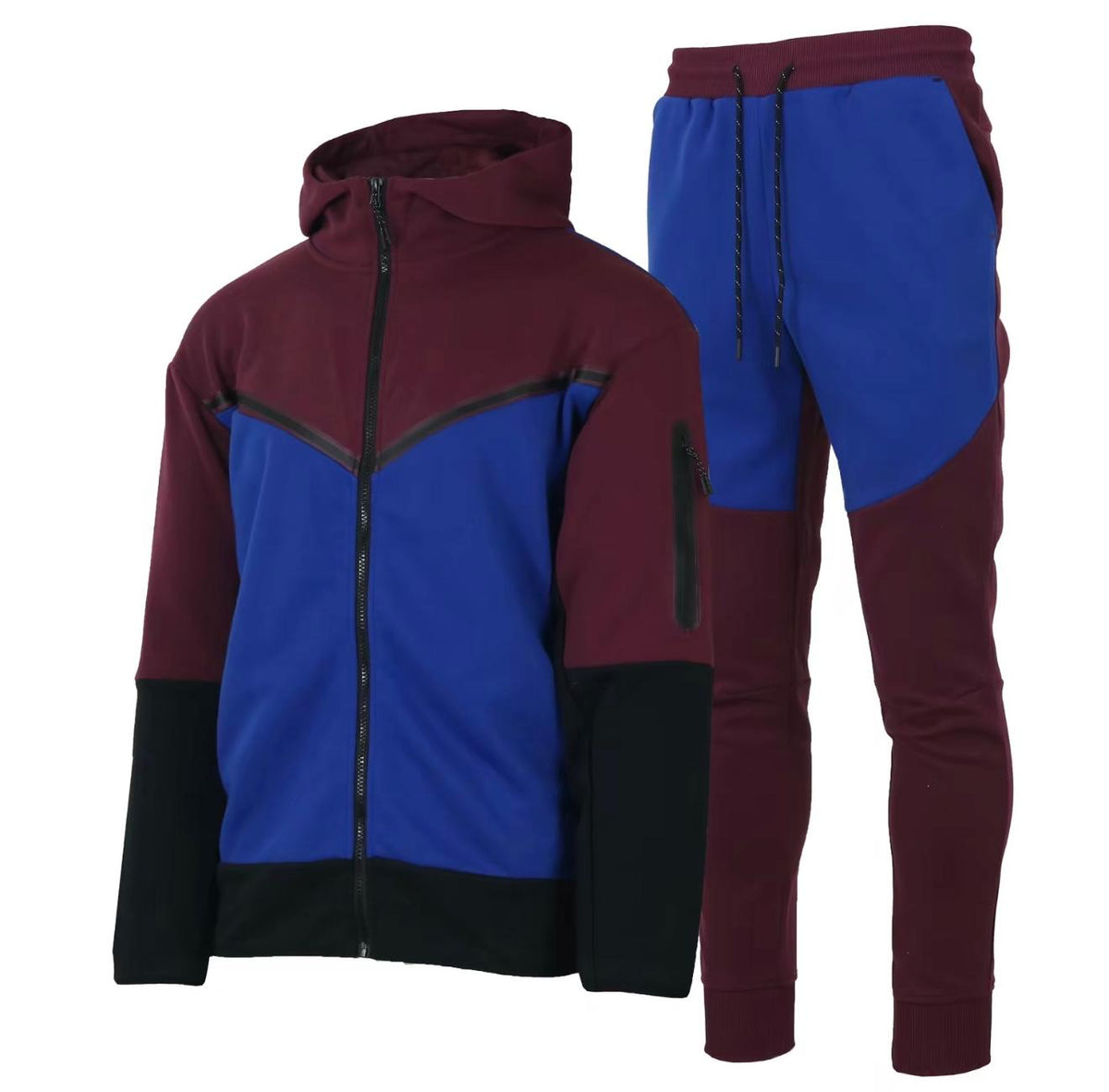 Men's Two-Tone UltraTech Fleece Athletic Tracksuit - Hoodie and Joggers