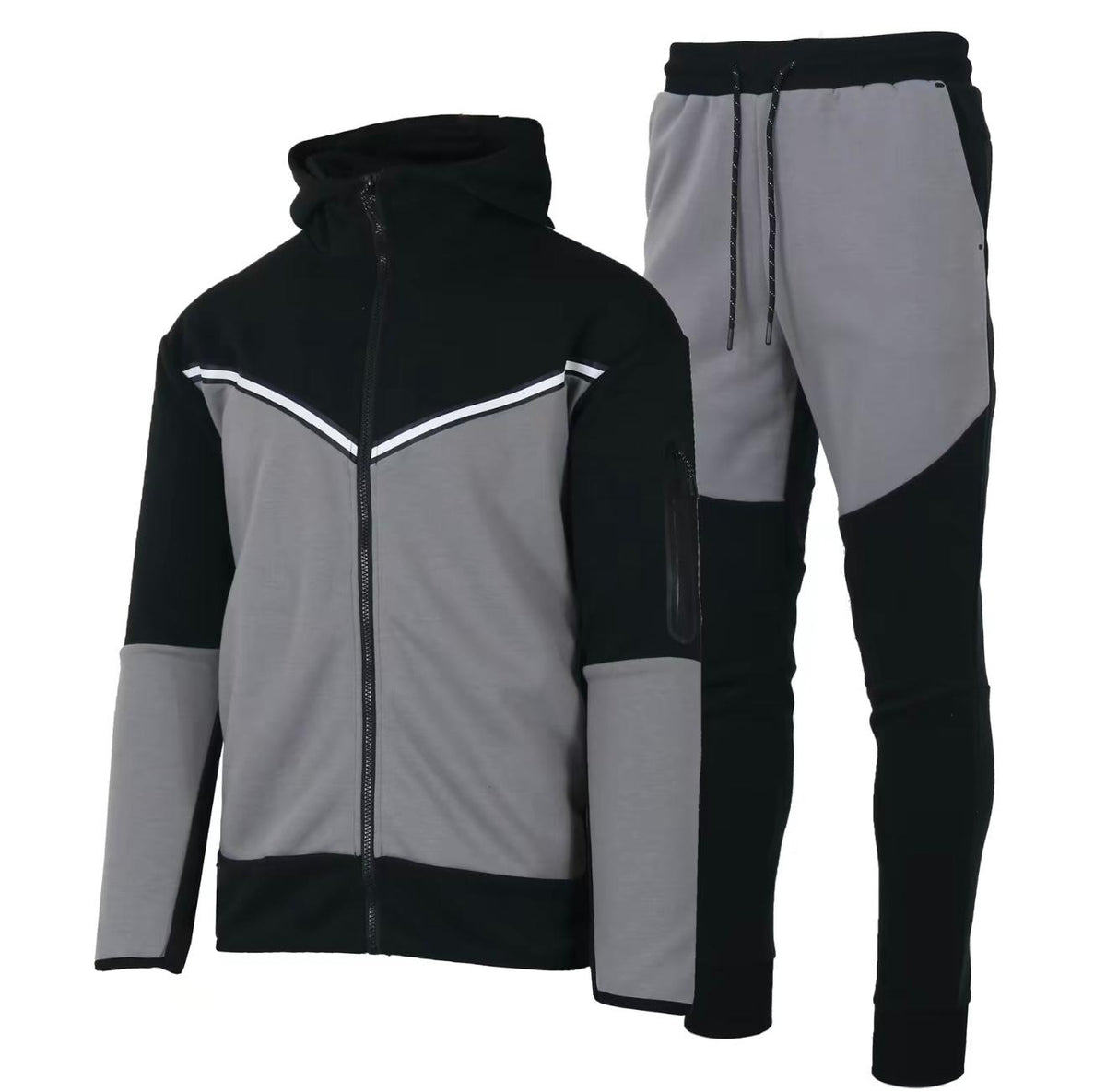 Men's Two-Tone UltraTech Fleece Athletic Tracksuit - Hoodie and Joggers